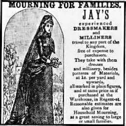 Ad for mourning clothing